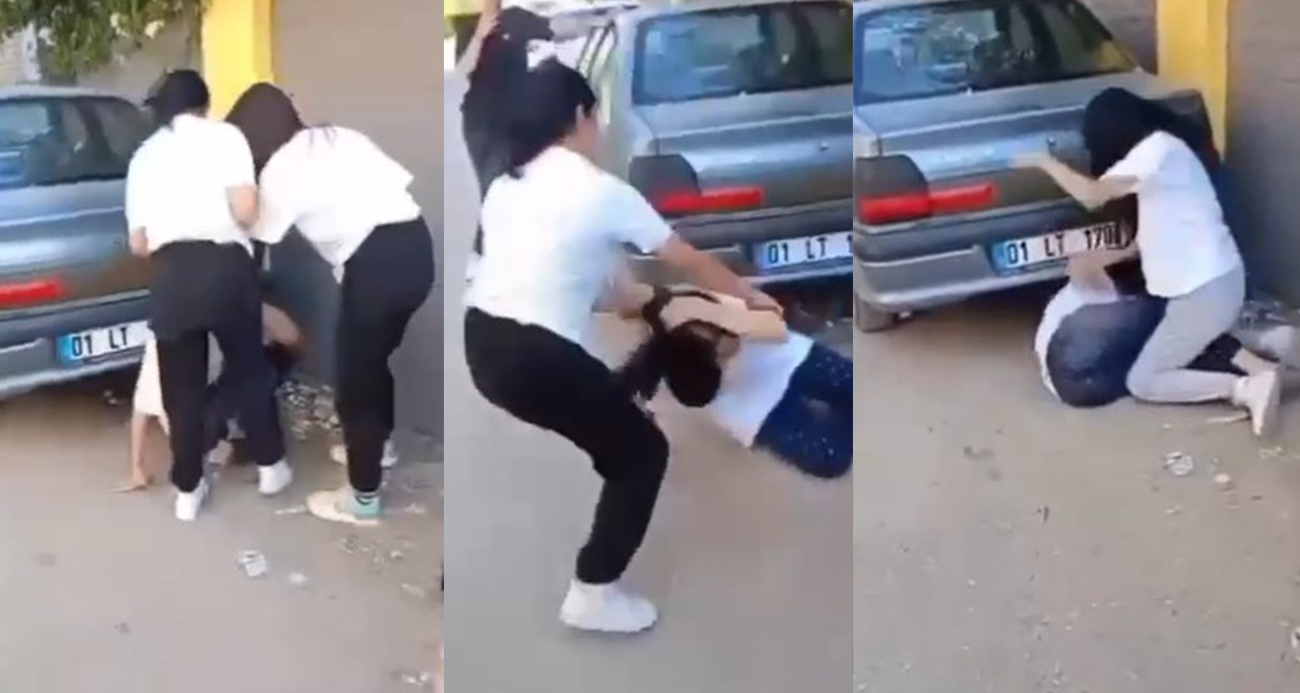 Kızların ‘küfür’ kavgası kamerada