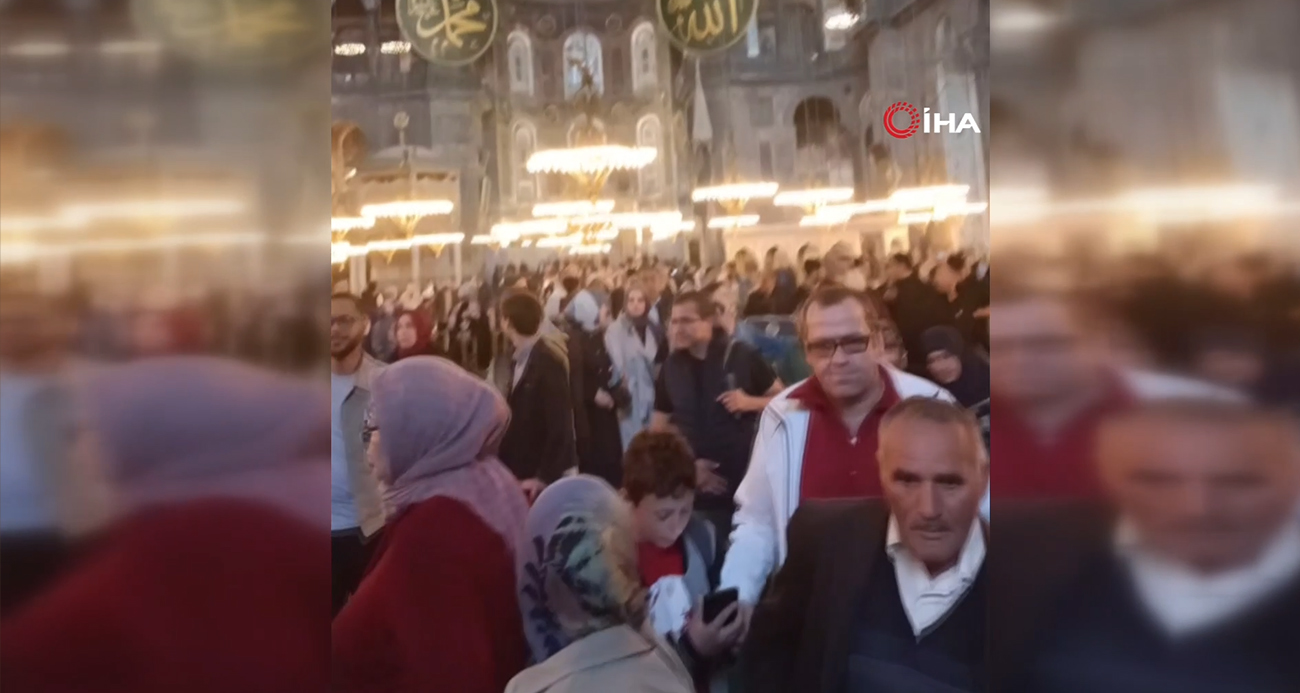 Ayasofya’da deprem paniği