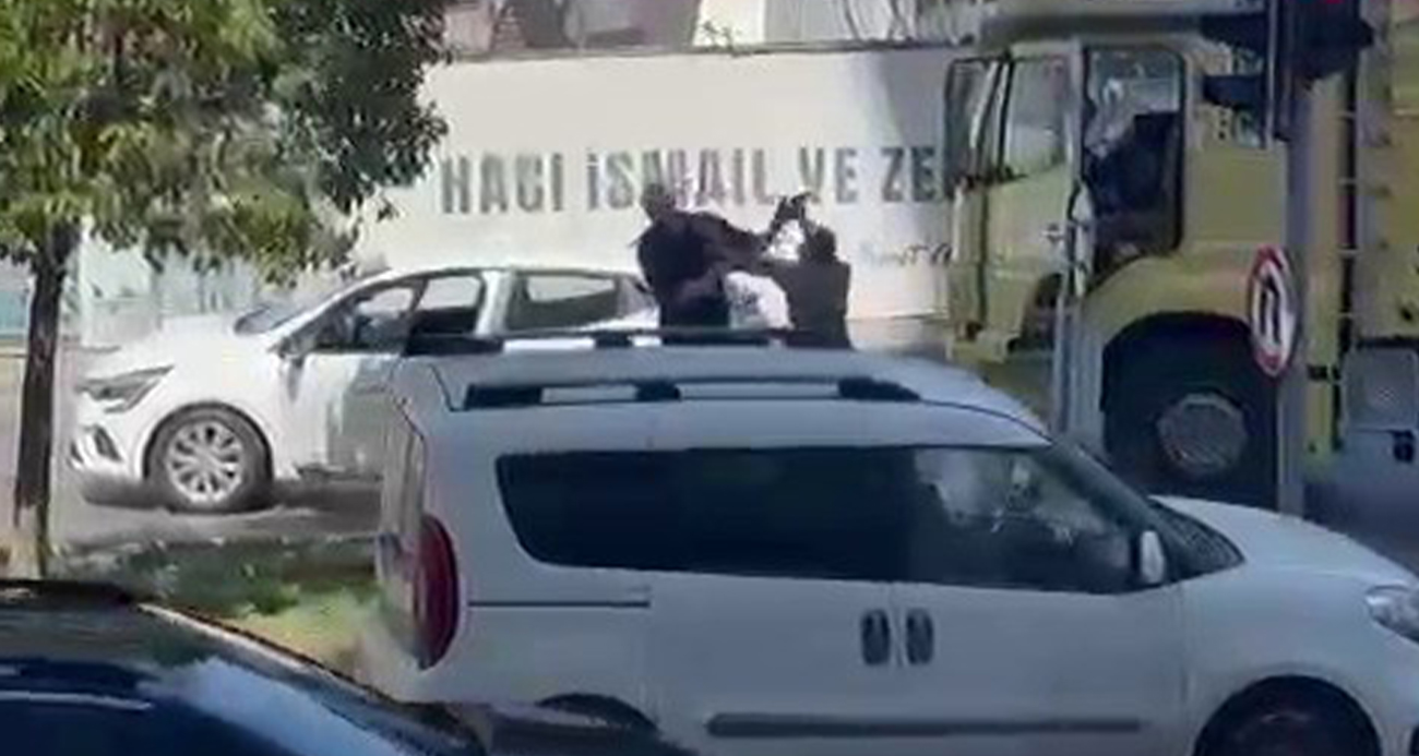 Ümraniye’de trafikte dehşet: Kamyon şoförü çekiçle saldırdı