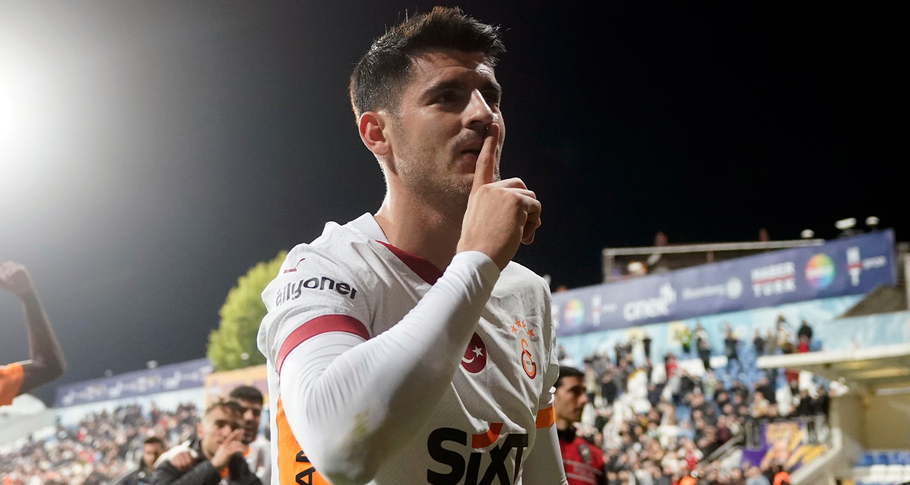Galatasaray’da galibiyet 3’lüsü Alvaro Morata’dan