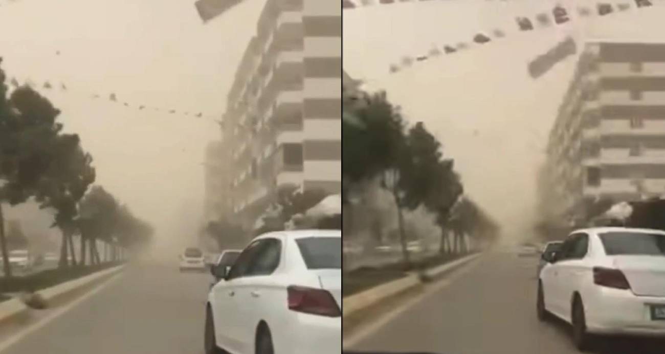 Şanlıurfa’da fırtına sürücülere zor anlar yaşattı