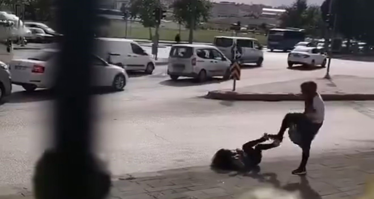 Gaziantep’te kadınların kavgası kamerada