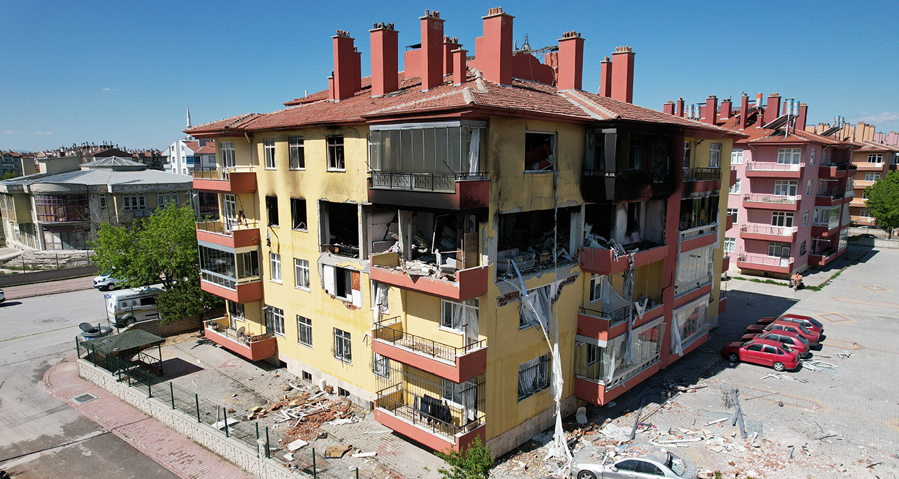 Doğalgaz patlamasının şiddeti gündüz ortaya çıktı