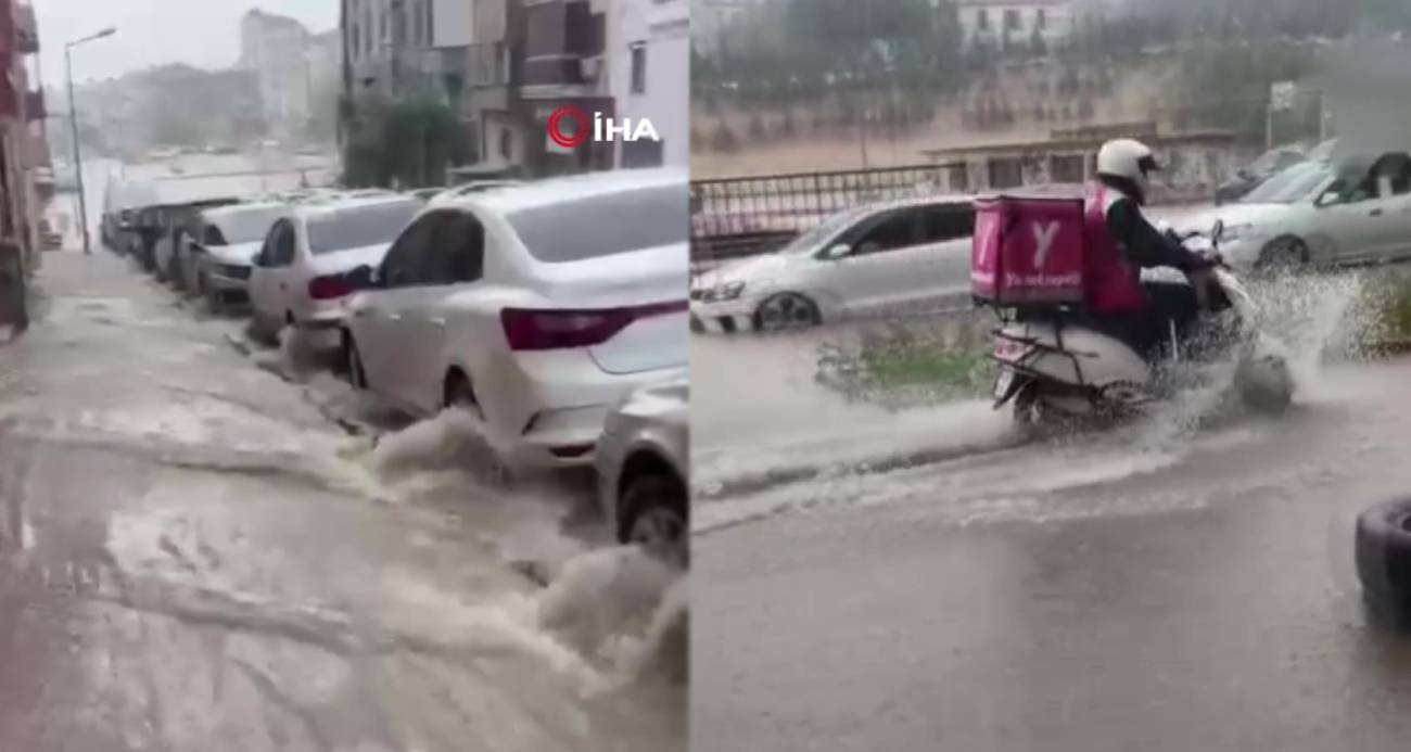 Bandırma’da sağanak yağış sele neden oldu...Vatandaşlar zor anlar yaşadı