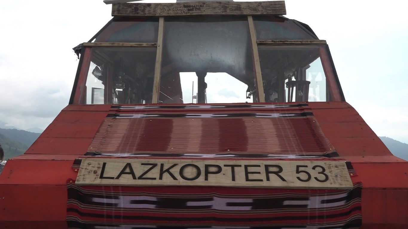 Rizeli’nin dağ başına yaptığı ‘Lazkopter’ ilgi odağı oldu