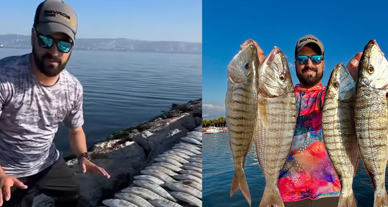 İzmit Körfezi’nde temizlik çalışmaları sonuç verdi: 2 saatte 100 kiloluk mırmır yakalandı