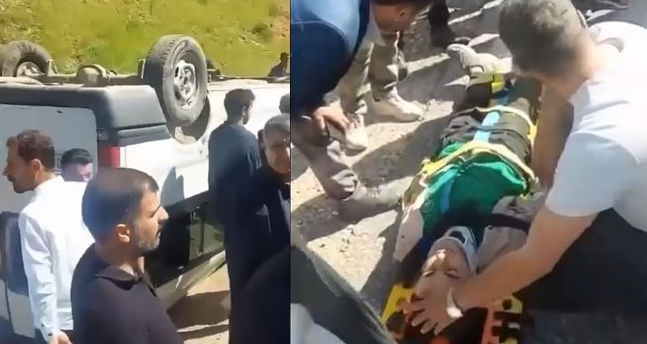 Öğrenci servisi takla attı: 13 yaralı