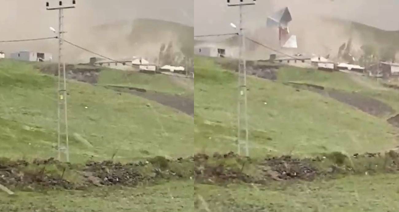 Kars’ta şiddetli rüzgar çatıları uçurdu: Korku dolu anlar kamerada