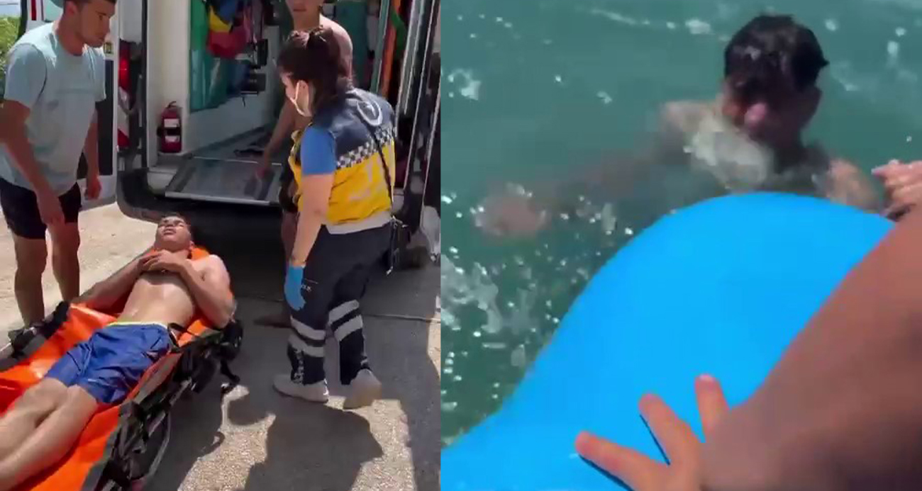 Denizde boğulmaktan son anda kurtarıldı