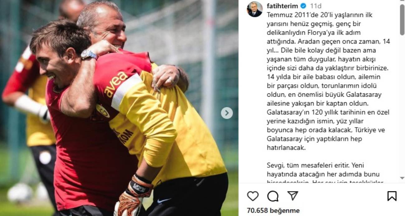 Fatih Terim’den Muslera’ya veda mesajı