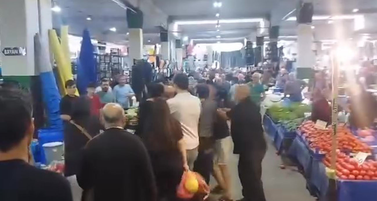 Pazarcı esnafı tarafından kızının yanında darp edildi