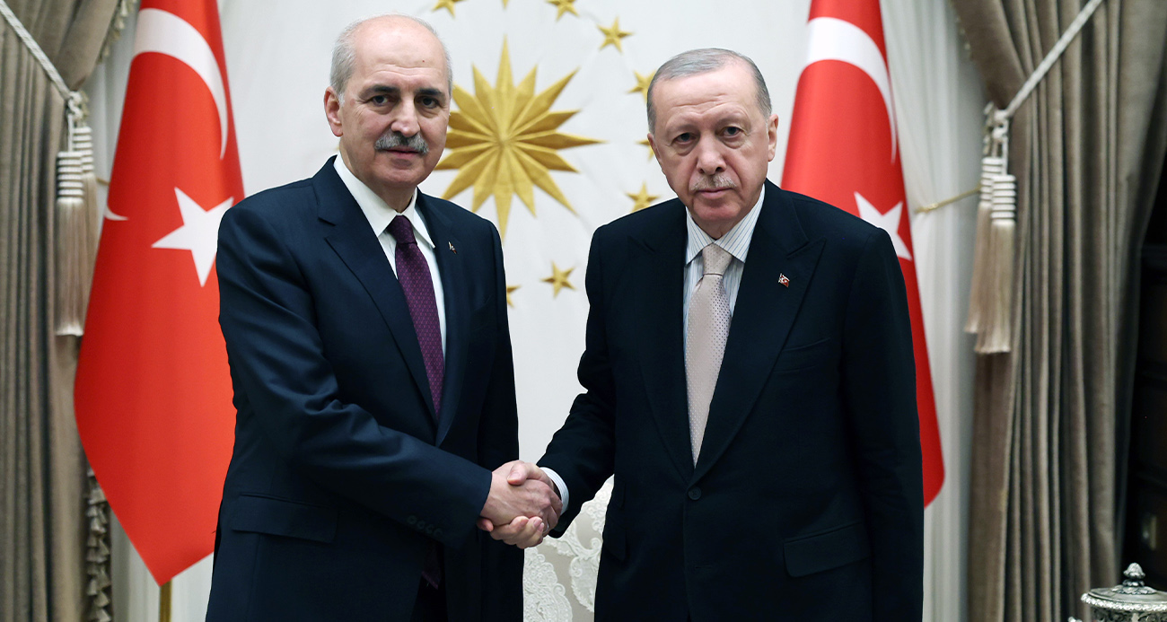 Cumhurbaşkanı Erdoğan, TBMM Başkanı Kurtulmuş’u kabul etti