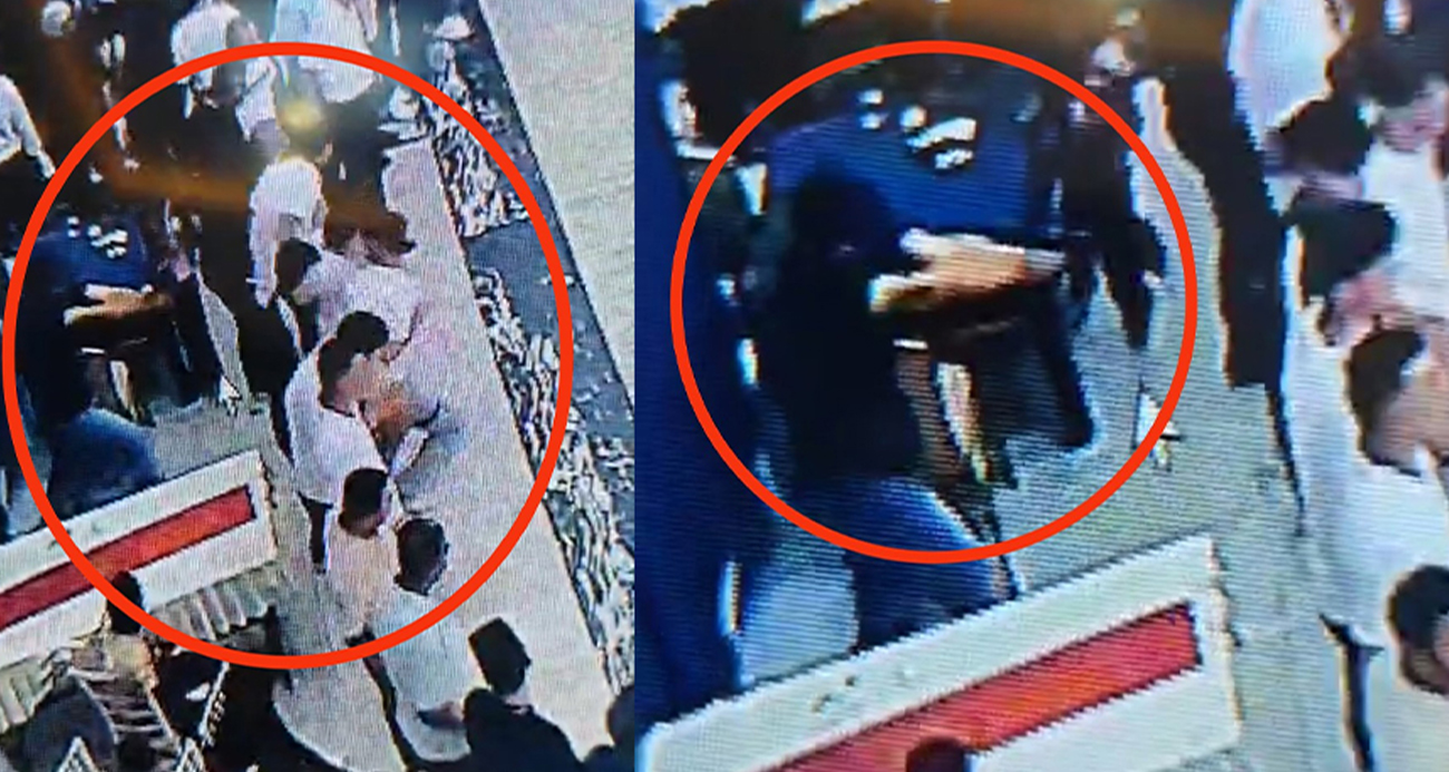 Düğün salonundaki saldırı güvenlik kameralarına yansıdı