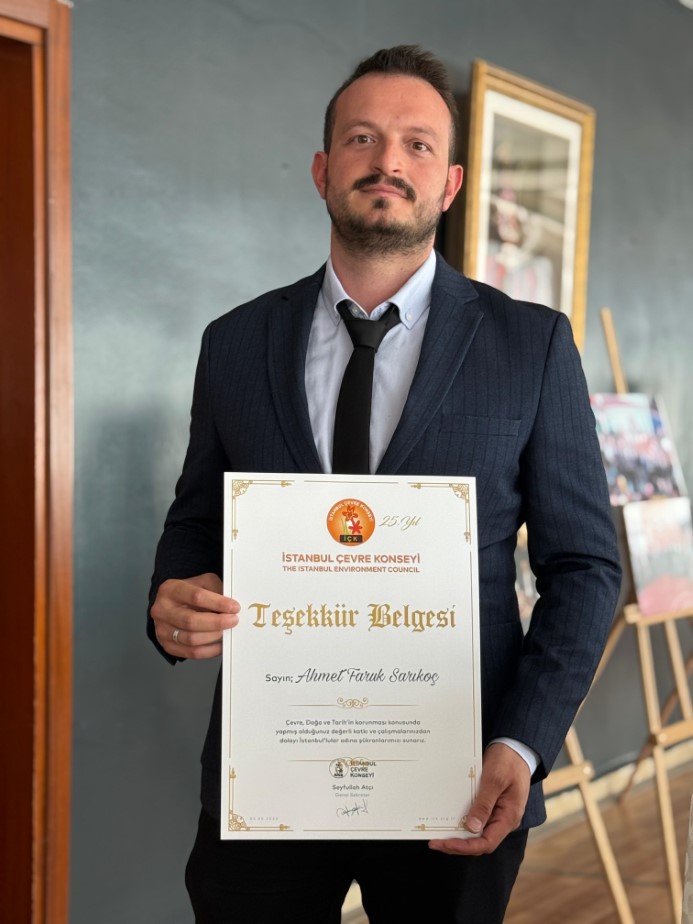 İHA Muhabiri Ahmet Faruk Sarıkoç’a çevre ödülü