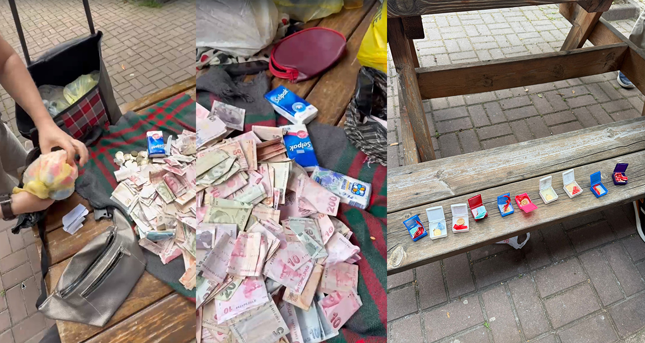 Eyüpsultan’da dilencinin pazar arabasından 35 bin 985 TL ve 10 çeyrek altın çıktı