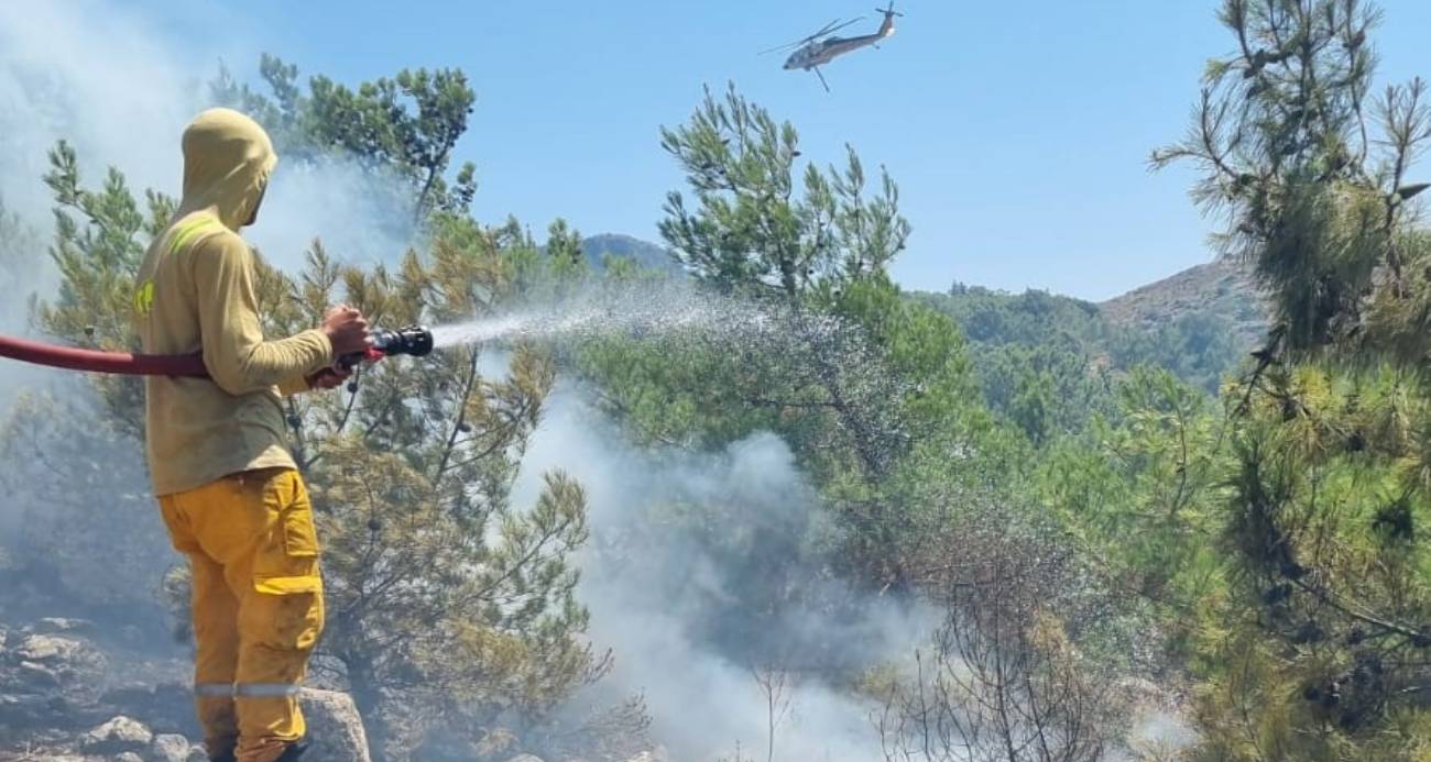 Denizli’de orman yangını: Havadan ve karadan müdahale