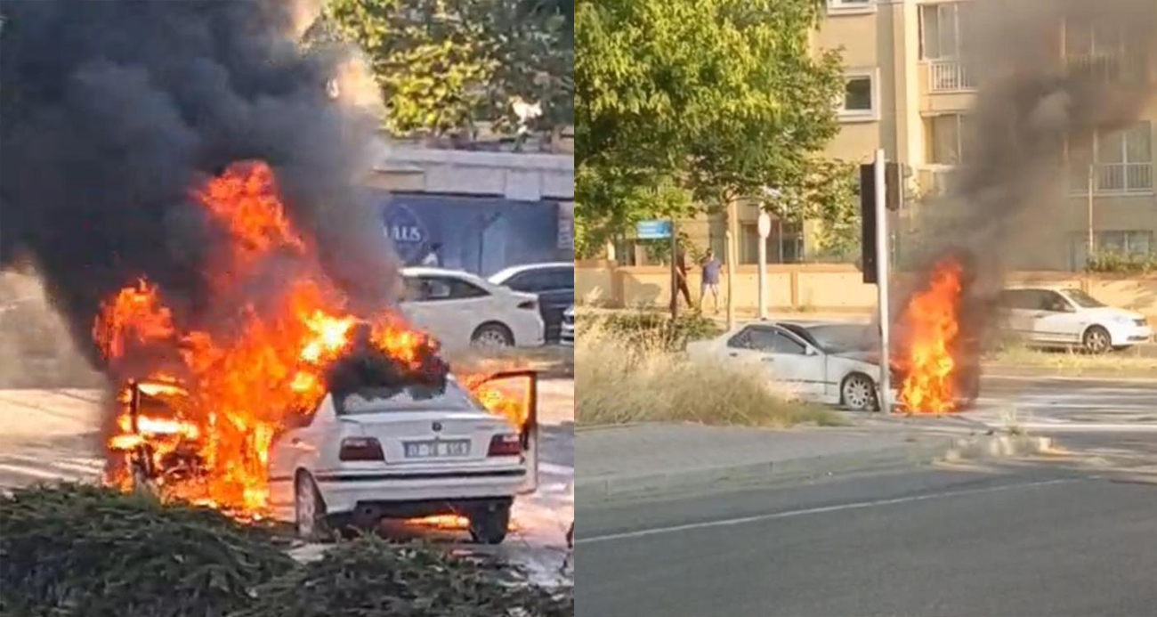 Çorlu’da korku dolu anlar: LPG’li otomobil alev topuna döndü