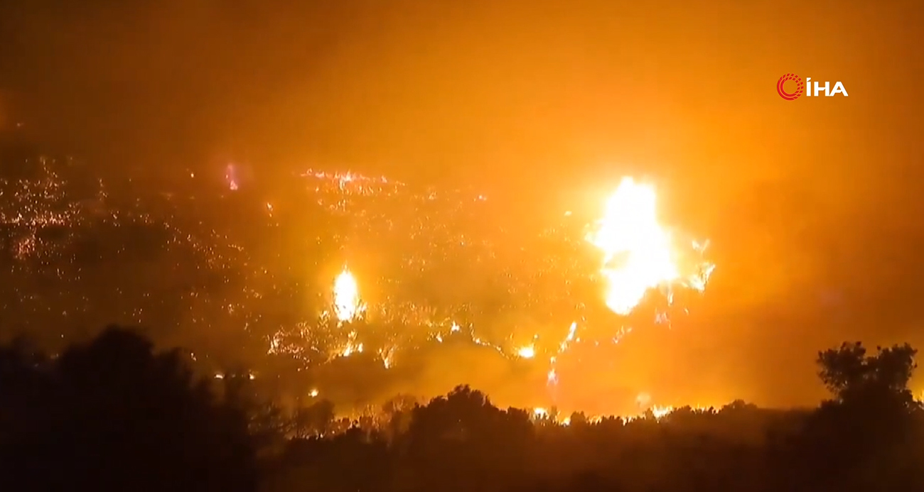 Sakız Adası’nda orman yangını: Köyler tahliye edildi