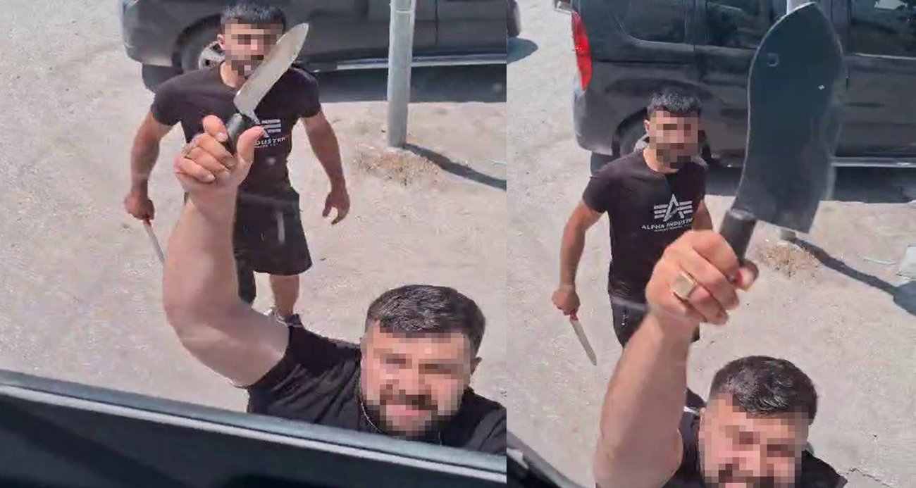 Yol verme tartışmasında satırla saldırdı