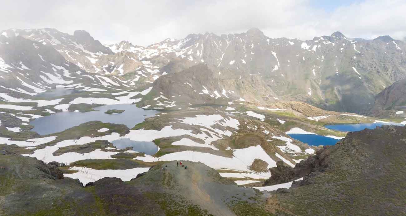 Erzurum'da buzulları aratmayan görüntüler