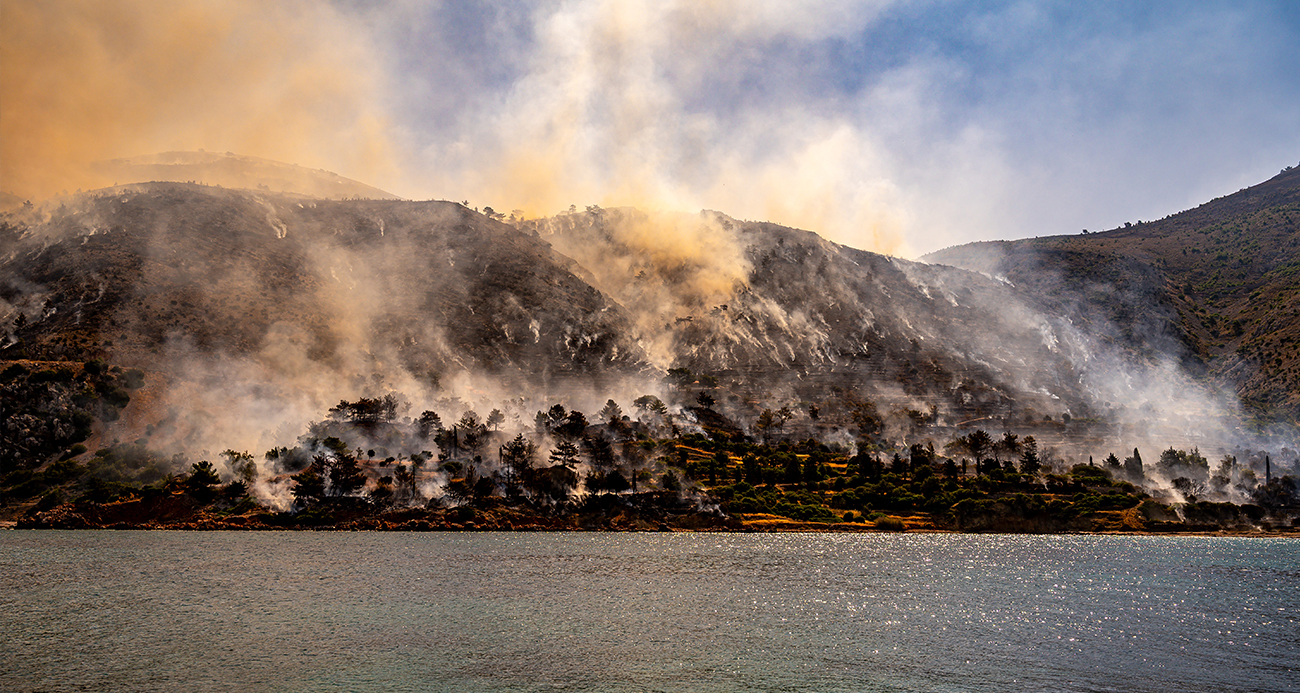 Sakız Adası'ndaki yangınla ilgili 1 kişi gözaltına alındı