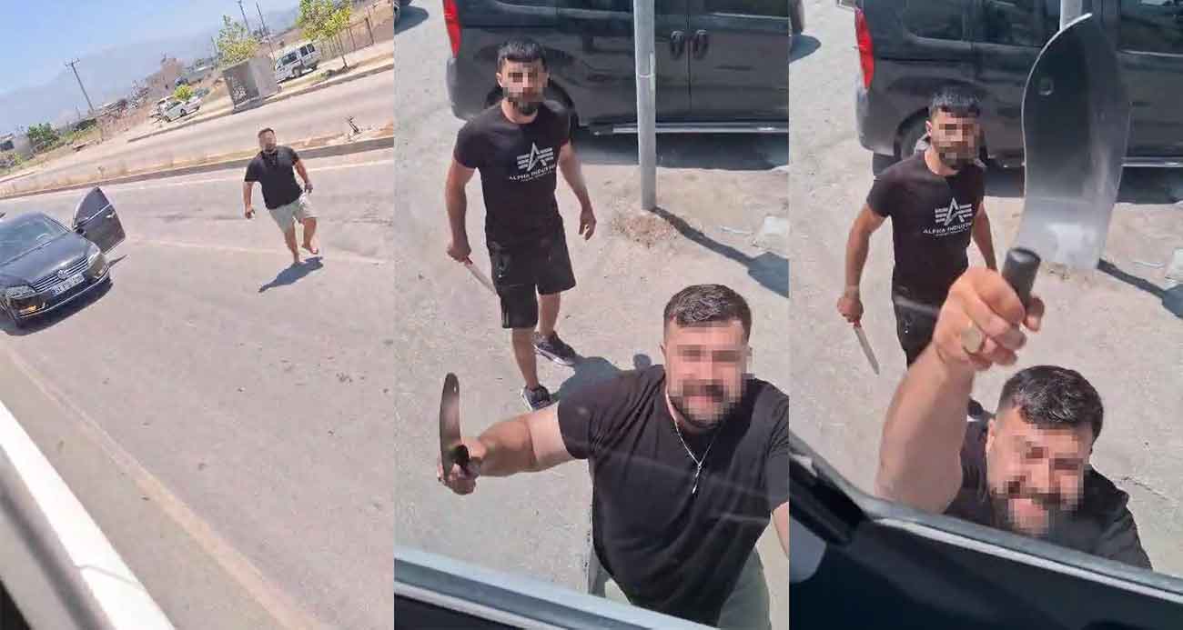 Yol verme tartışmasında satırla saldıran şahıslardan, kapıyı kilitleyerek canını kurtardı