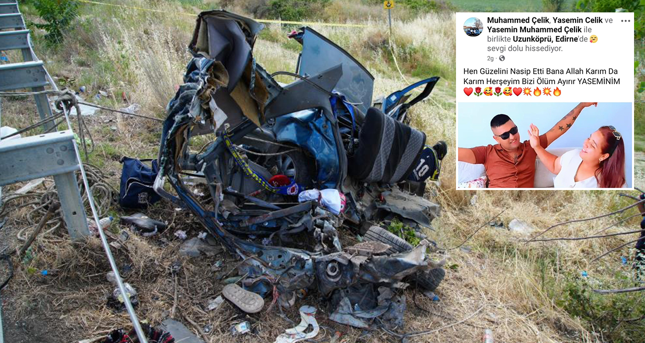 5 kişinin öldüğü kazadan önce "Bizi ölüm ayırır" paylaşımı yapmış