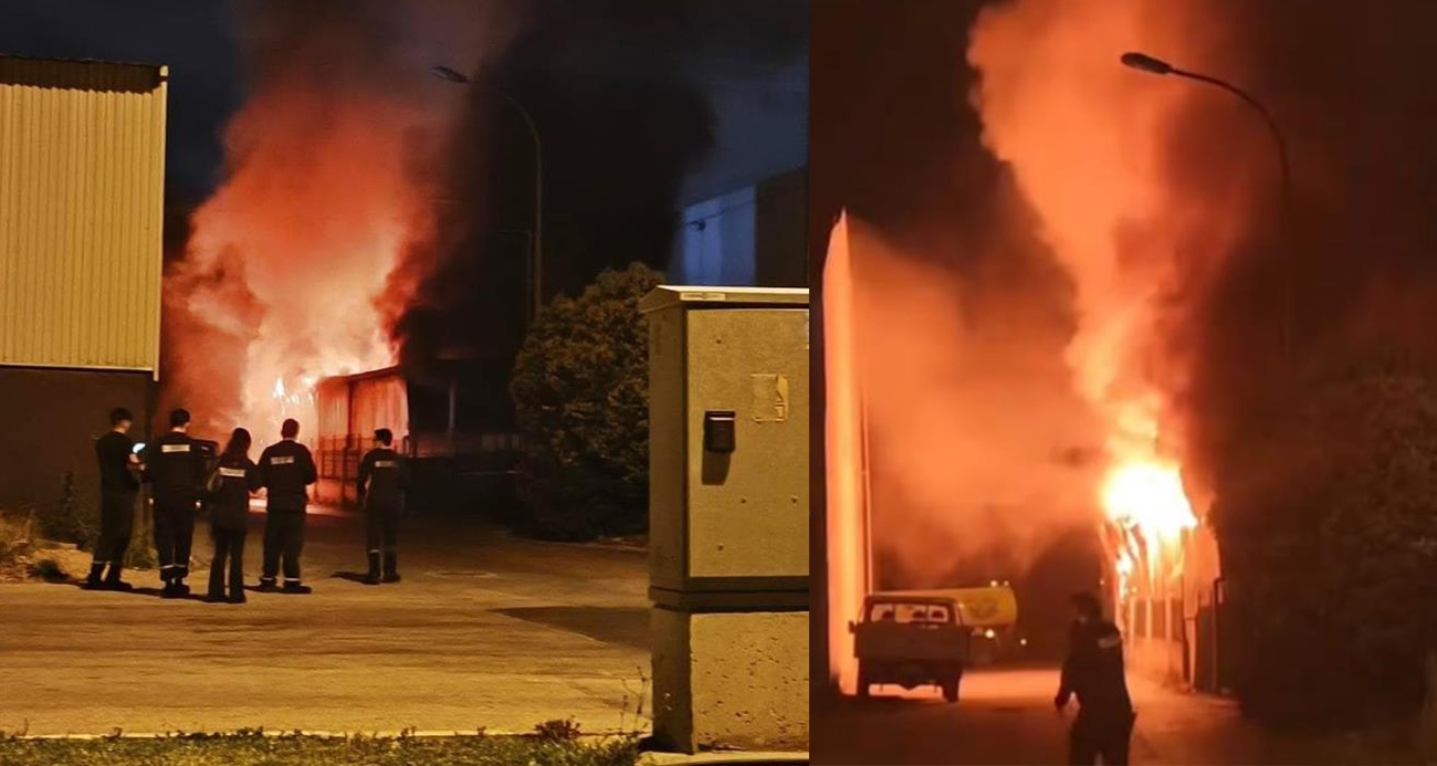 Bursa’da kauçuk fabrikasında korkutan yangın