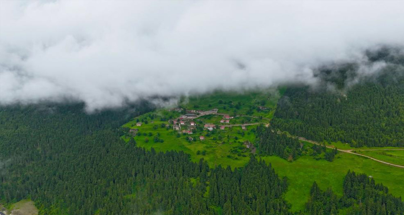 Santa Harabeleri bu kez sis bulutlarıyla mest etti