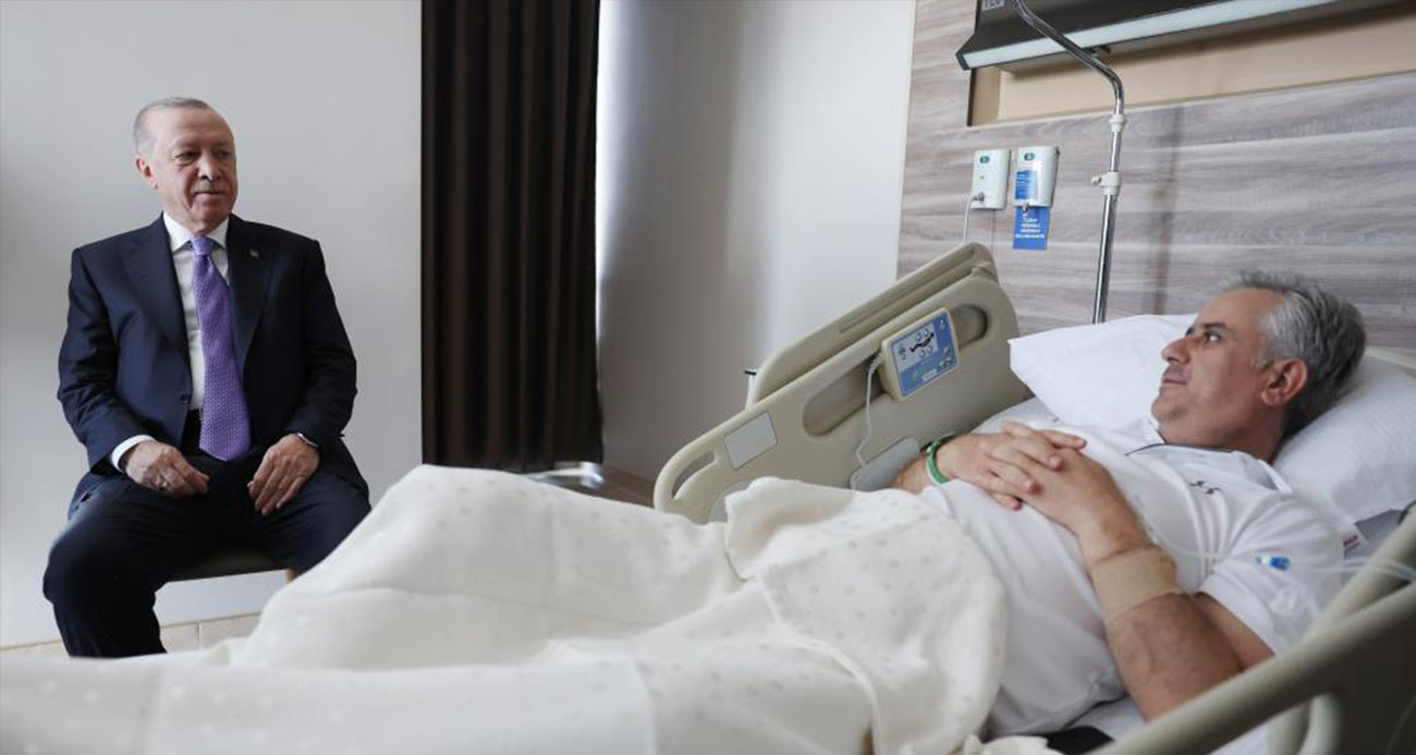 Cumhurbaşkanı Erdoğan’dan AK Parti Genel Başkan Yardımcısı Yalçın’a "geçmiş olsun" ziyareti