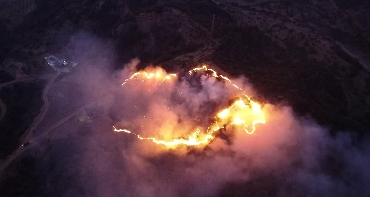 5 dönümlük alan kül oldu!