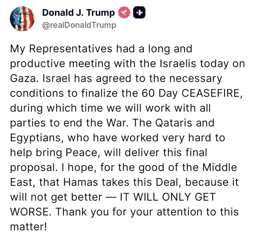 Trump’tan Gazze’de ateşkes açıklaması: 