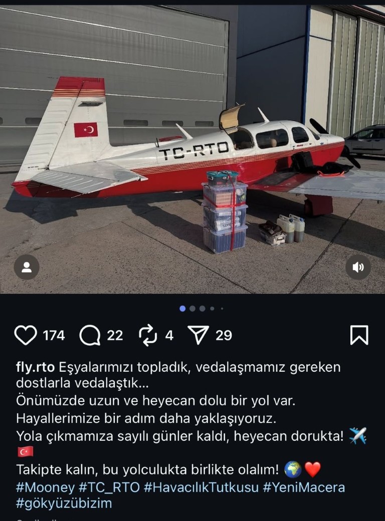 Pilotun son paylaşımı, 