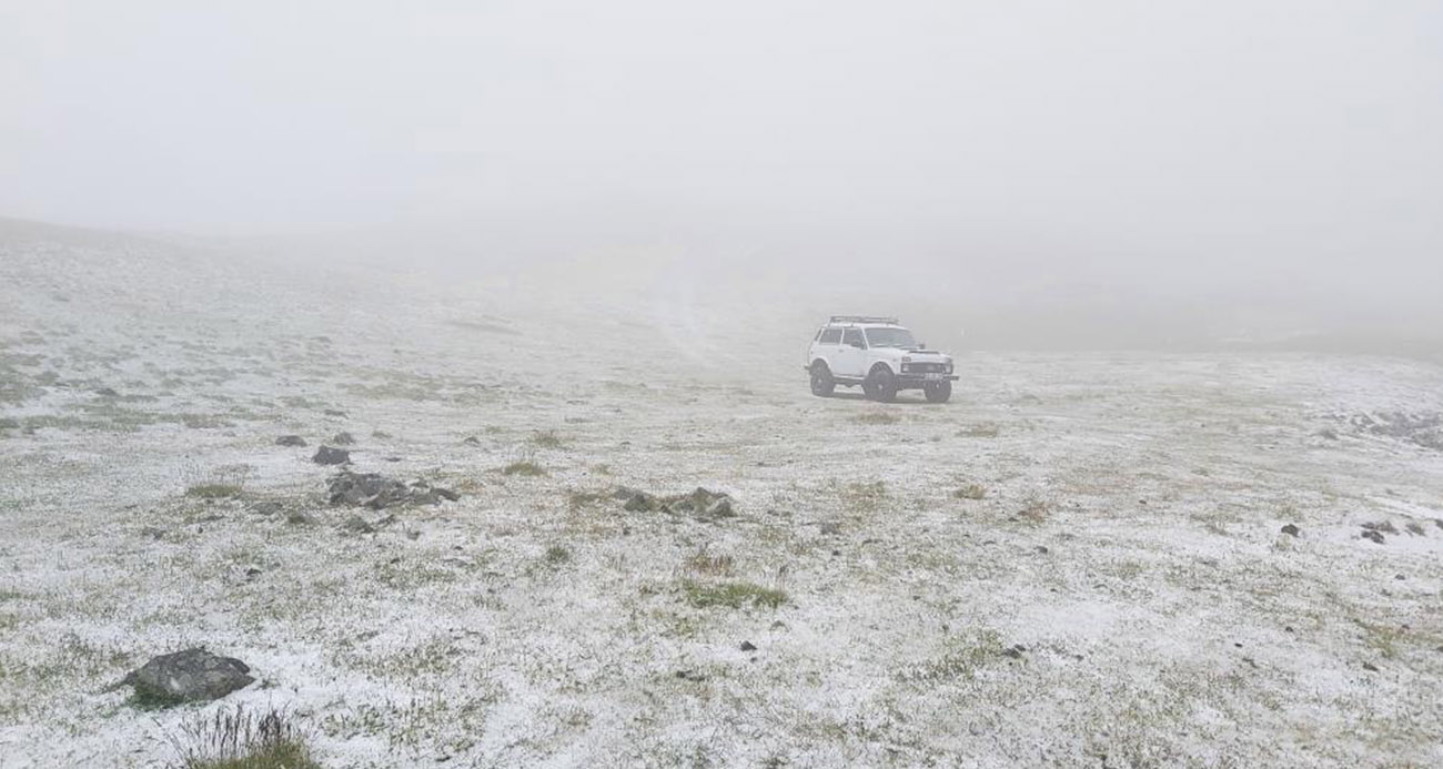 Gümüşhane’de temmuz ayında kar sürprizi