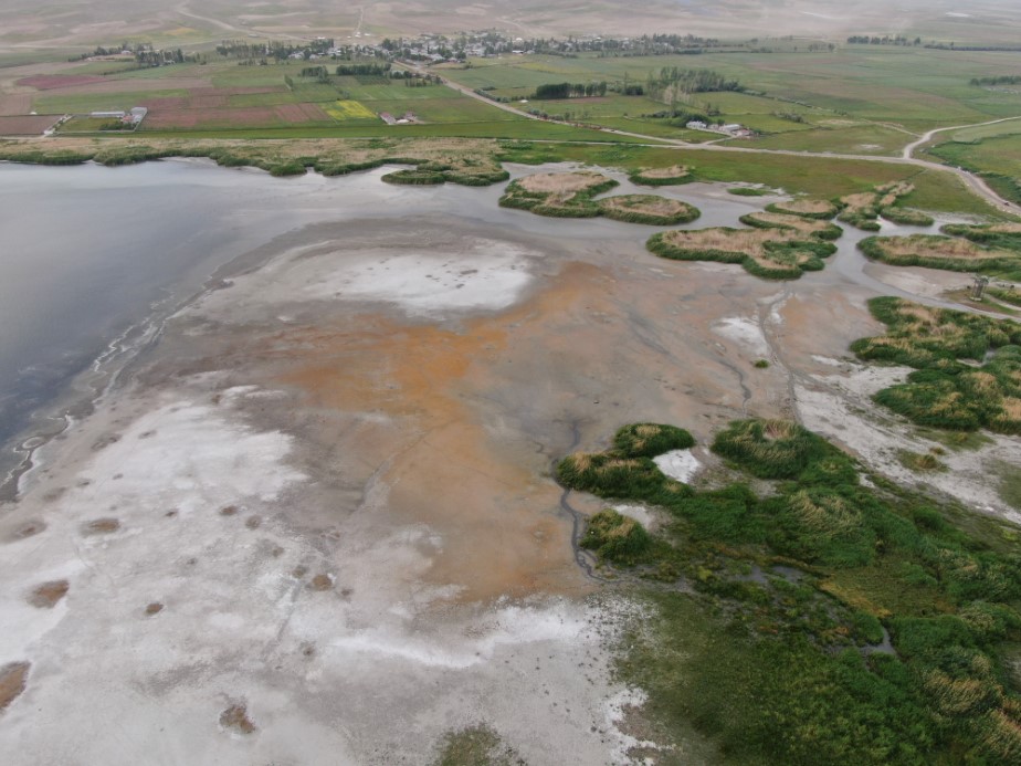 Erçek Gölü'nün kıyıları kuruyor: Uzmanlar uyarıyor