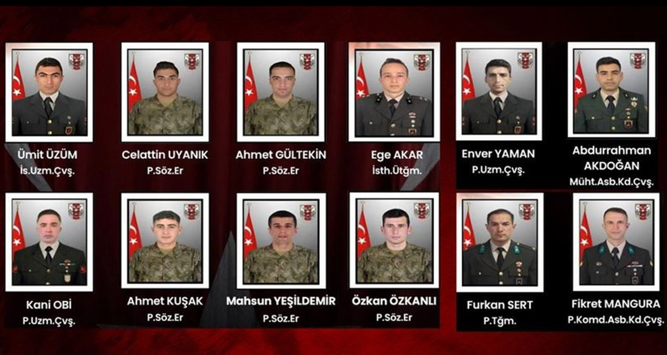 MSB&#039;den 12 askerimizin şehit olduğu olayla ilgili iddialara yanıt
