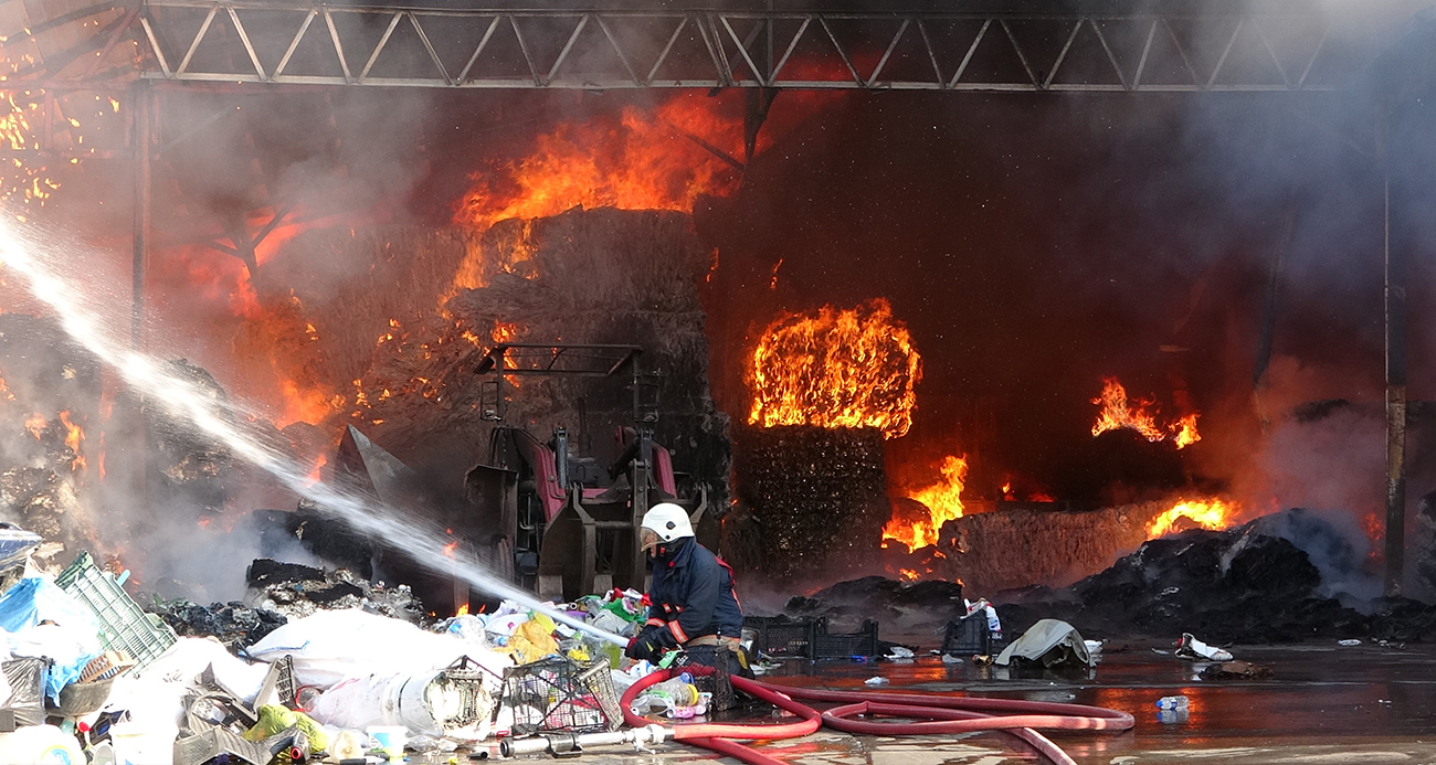 Ordu’da geri dönüşüm tesisinde yangın
