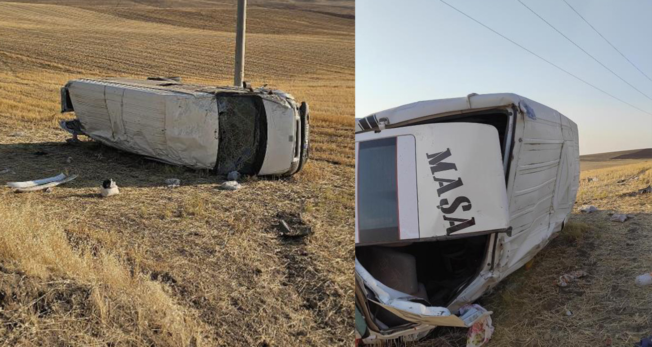 Tarım işçilerini taşıyan minibüs şarampole yuvarlandı: 18 yaralı