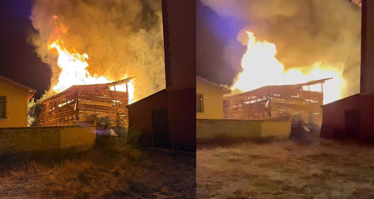 Samanlıkta çıkan yangın 3 eve sıçradı