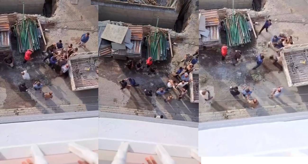 Korku dolu anlar: Yumrukların havada uçuştuğu kavgayı polis havaya ateş açarak ayırdı