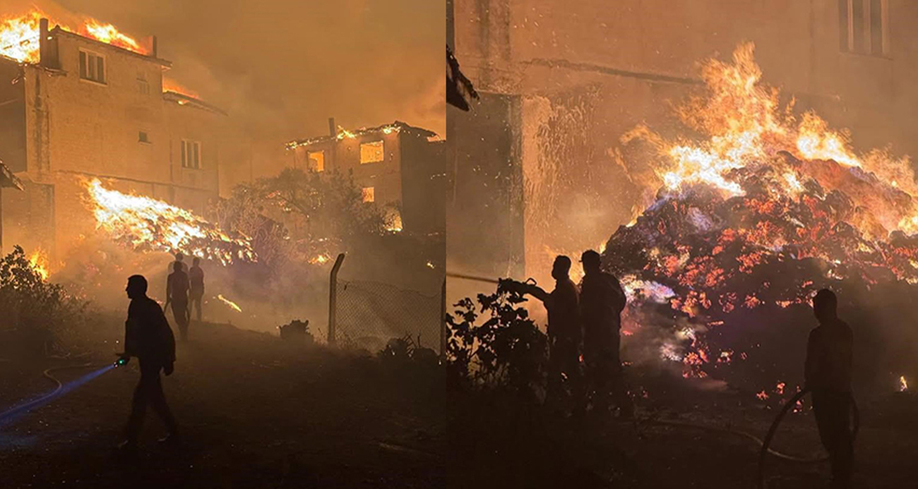 Evler alev topuna döndü!