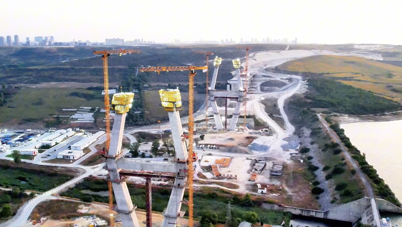 Kanal İstanbul’un ilk köprüsünde son durum: 110 metreye ulaştı