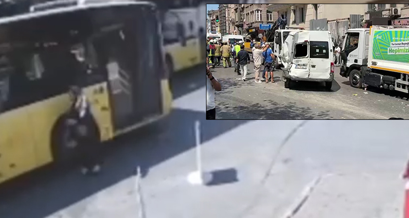 Beyoğlu’nda zincirleme kazaya neden olan İETT otobüsünün sürücüsü gözaltına alındı