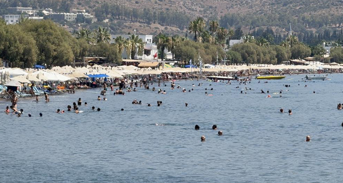 Bodrum’da termometreler şaştı, sahillerde iğne atsan yere düşmedi