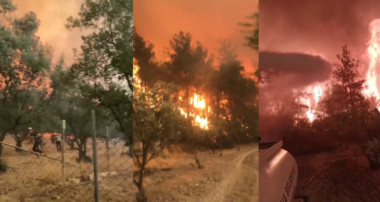 Alevlerin arasındaki dehşet anları kamerada