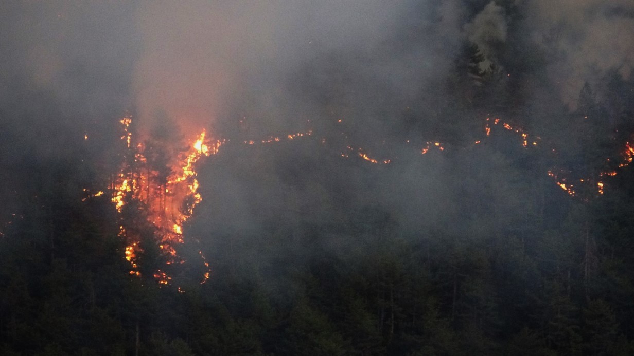 Söndürülen yangın yeniden alevlendi, 95 ev tahliye edildi