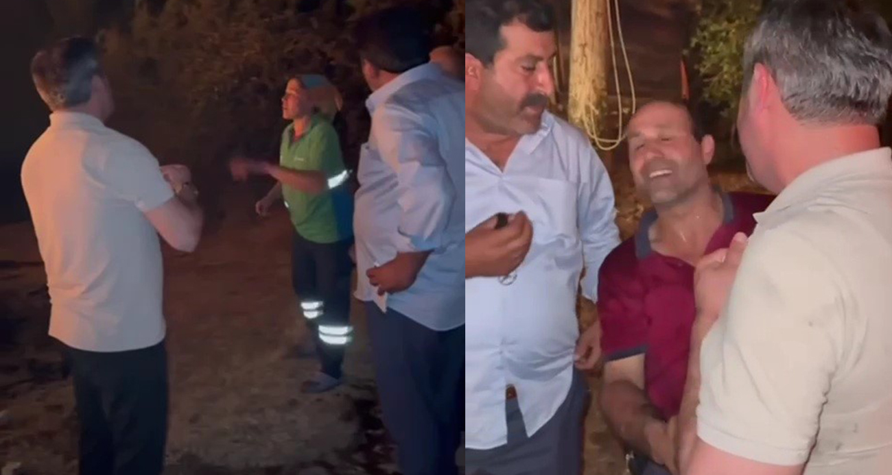 Alevlerin sardığı köye giren başkan Özkan , vatandaşları böyle ikna etti