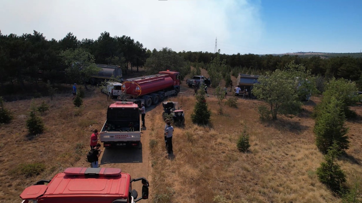 ODTÜ Ormanı’ndaki yangının tahribatı havadan görüntülendi
