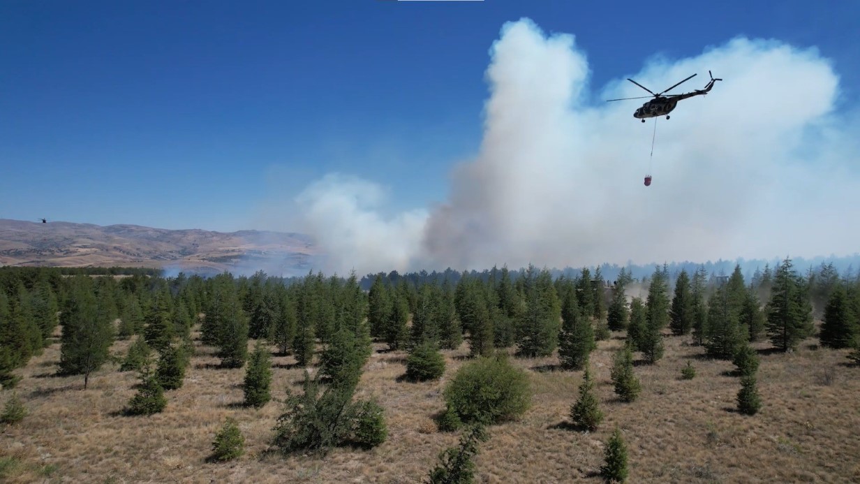 ODTÜ Ormanı’ndaki yangının tahribatı havadan görüntülendi