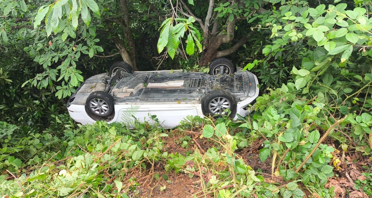 Giresun’da otomobil şarampole devrildi: 6 yaralı